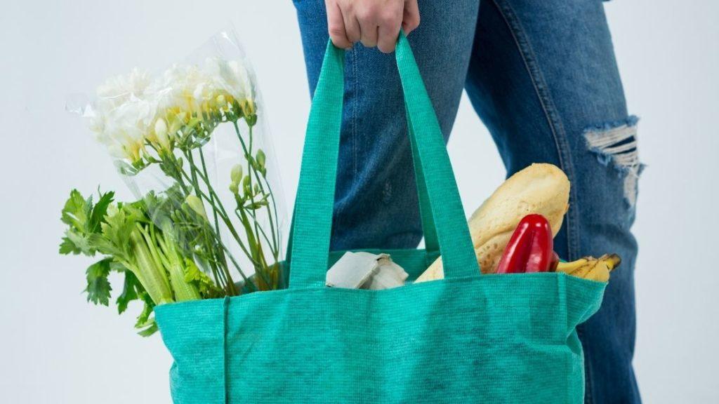 carrying groceries